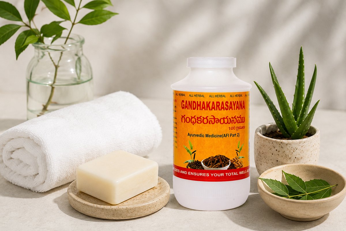 Sweat Rash, Itching & Eruptions: How Gandhakarasayana Supports Seasonal Skin Comfort