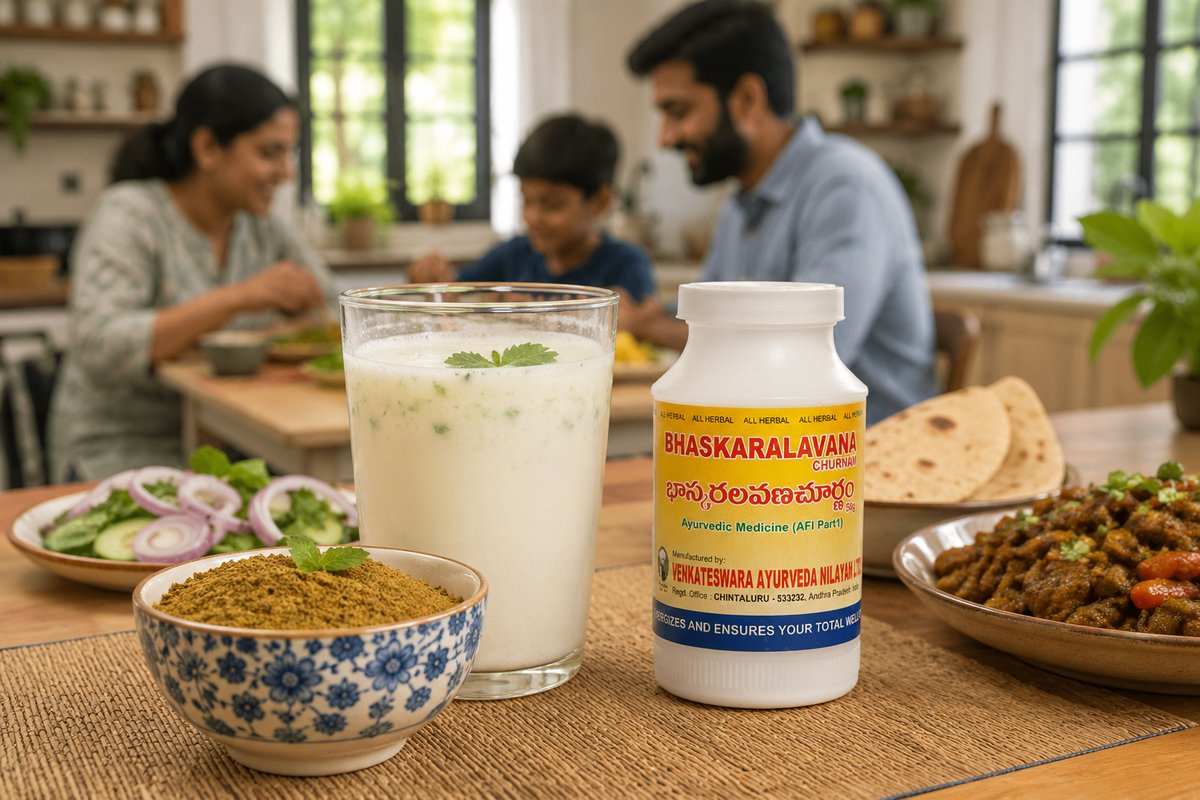 Nausea and Bloating After Summer Street Food: Soothe with Bhaskaralavana Churna and Buttermilk