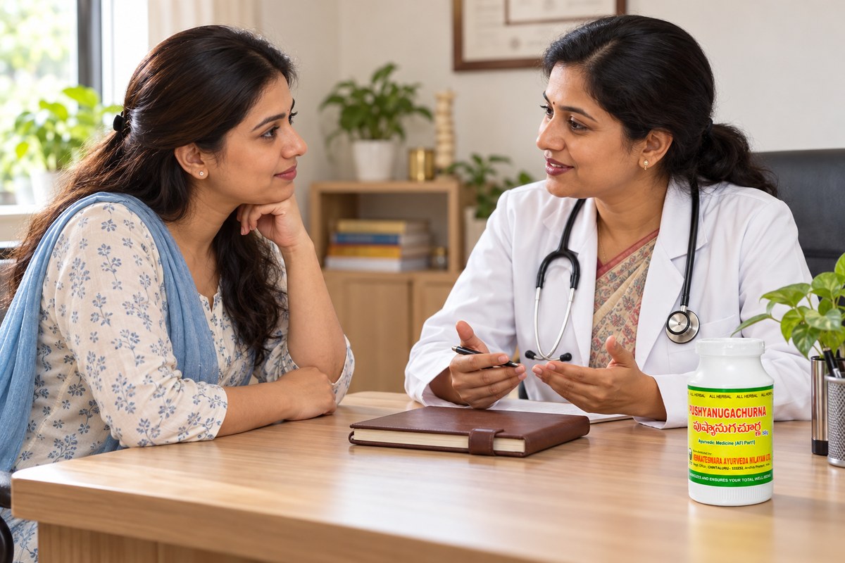 Heavy Periods and Pushyanuga Churna – Questions to Ask Your Doctor
